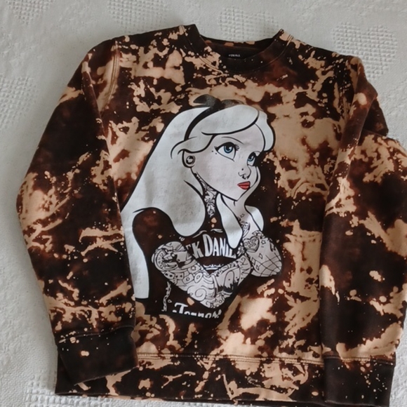 Twisted Tops - Alice in Wonderland tattoo sweatshirt